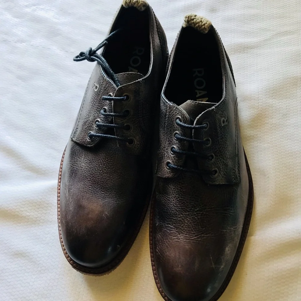 ROAN Brown Leather Men's Shoes